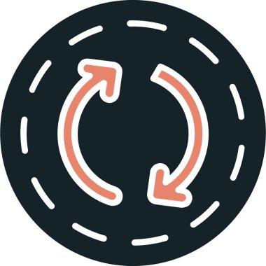 Geri dönüşüm. Web simgesi basit illüstrasyon