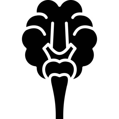 Beyin. Web simgesi basit illüstrasyon