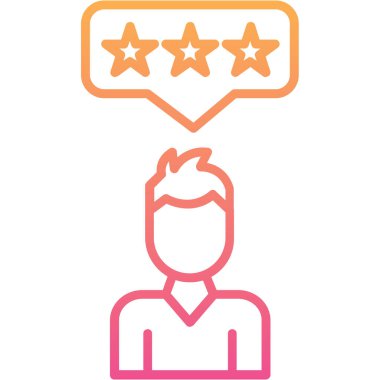 Geri besleme derecelendirme simgesi, vektör illüstrasyonu