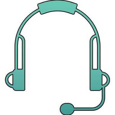 kulaklık simgesi, vektör illüstrasyonu