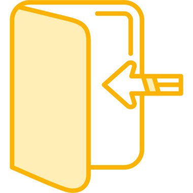 Çizgi film kapısının vektör çizimi