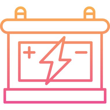 Pil simgesinin vektör illüstrasyonu