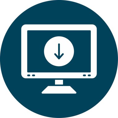 bilgisayar izleme simgesi, vektör illüstrasyonu