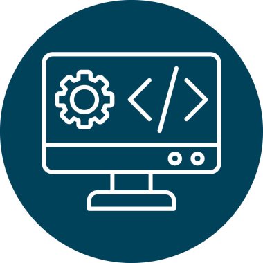 Web geliştirme düz vektör simgesi