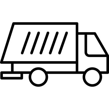 araba dağıtım aracı simgesi ana hat biçiminde