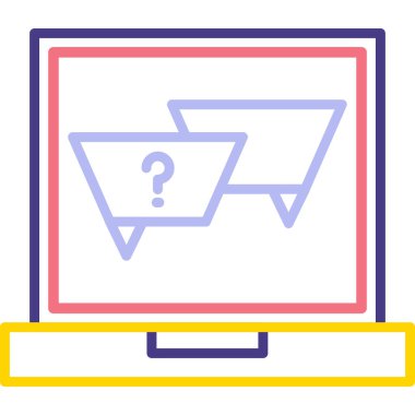 Laptop alışveriş sepeti simgesi. vektör illüstrasyonu