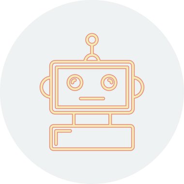 robot düz vektör simgesi