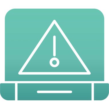 Bir uyarı simgesinin vektör illüstrasyonu