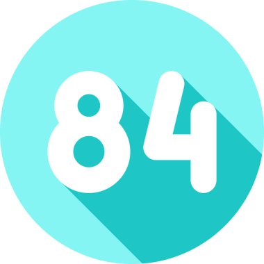 8-8 işareti. Vektör. mavi