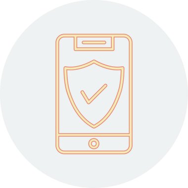 Kalkan koruma simgesine sahip akıllı telefon