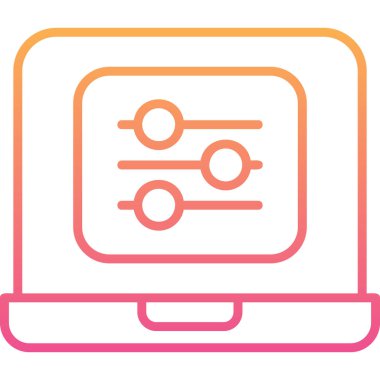 Bilgisayar. Web simgesi basit illüstrasyon