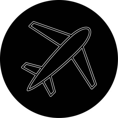 uçak ikonu vektör illüstrasyonu
