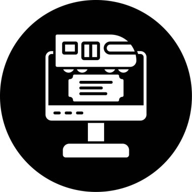 Kişisel bilgisayarın vektör illüstrasyon simgesi, teknoloji kavramı