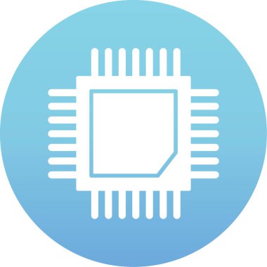 Cpu simge vektör illüstrasyonu