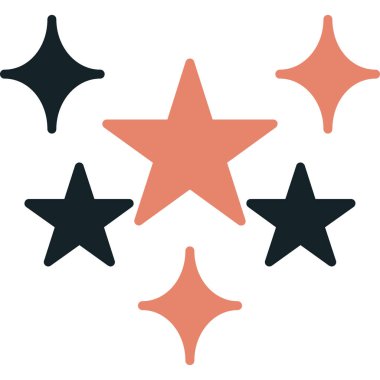 Yıldızlar. Web simgesi basit illüstrasyon