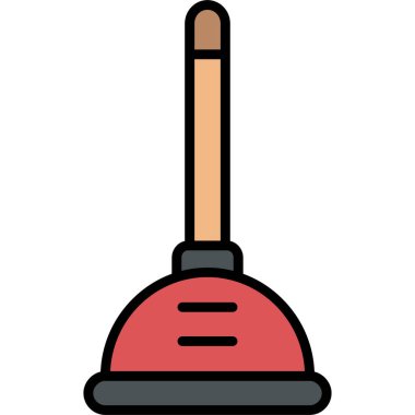 Temizlik fırça simge vektör çizim