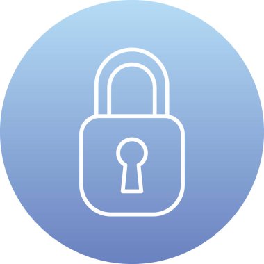 Kilit. Web simgesi basit illüstrasyon