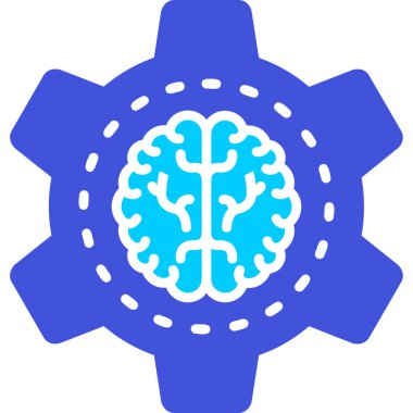 Beyin simgesi, vektör illüstrasyonu