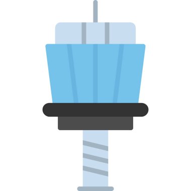 Beyaz arkaplandaki beyaz elektrik prizinin mavi renginin vektör çizimi.