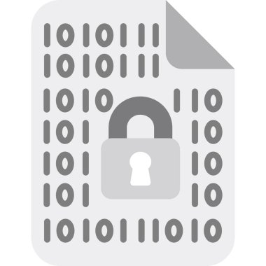 Veri koruma düz vektör simgesi