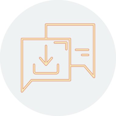 Sohbet iletisi web simgesi, vektör illüstrasyonu