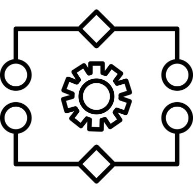 dişli simgesi vektör illüstrasyonu