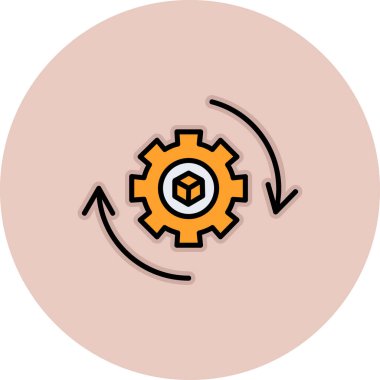 dişli simgesi vektör illüstrasyonu