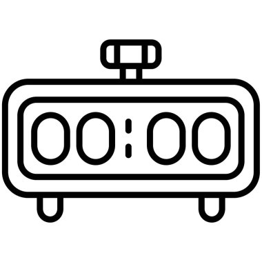 Alarm saati web simgesi, vektör illüstrasyonu