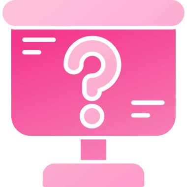 Soru işareti simgesinin vektör illüstrasyonu