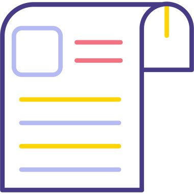 Belge. Web simgesi basit illüstrasyon