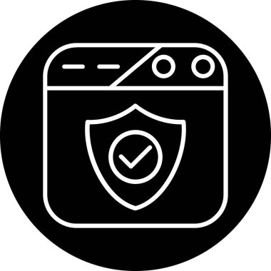 Akıllı telefon simgesi vektör illüstrasyonlu kalkan