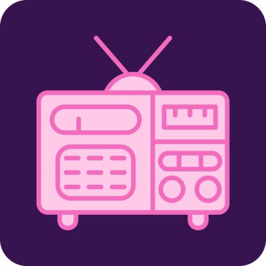 Televizyon. Web simgesi basit illüstrasyon