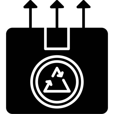 Geri dönüşüm. Web simgesi basit illüstrasyon