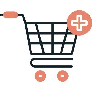 Alışveriş simgesi, vektör illüstrasyonu