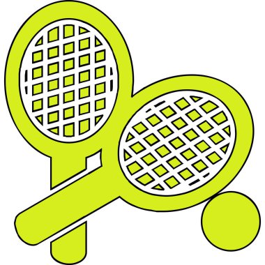 Tenis raketi. Web simgesi basit illüstrasyon