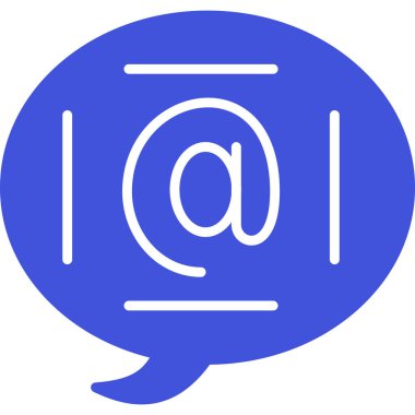 Konuşma balonu. Web simgesi basit illüstrasyon