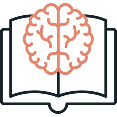 Beyin bilgi simgesi ana hat biçiminde