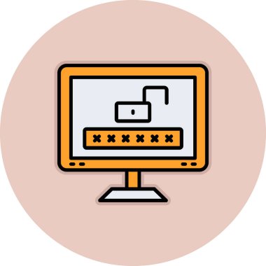 Bilgisayar. Web simgesi basit illüstrasyon