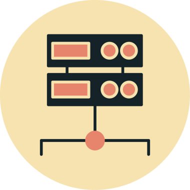 Sunucu. Web simgesi basit illüstrasyon