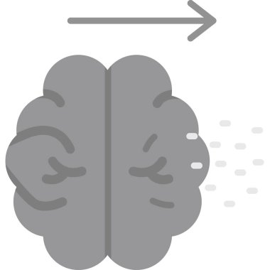 Beyin. Web simgesi basit illüstrasyon