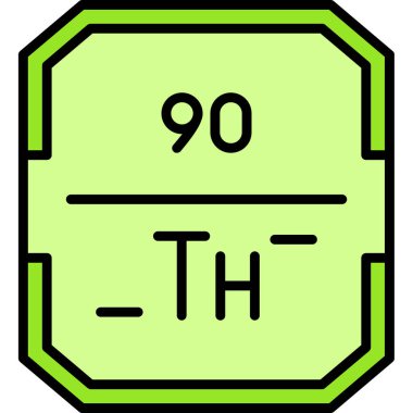 Bir kimyasal elementin vektör çizimi