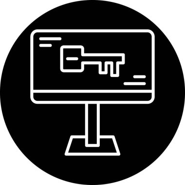 Bilgisayar. Web simgesi basit illüstrasyon