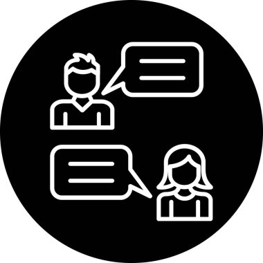 Bir sohbet simgesinin vektör illüstrasyonu