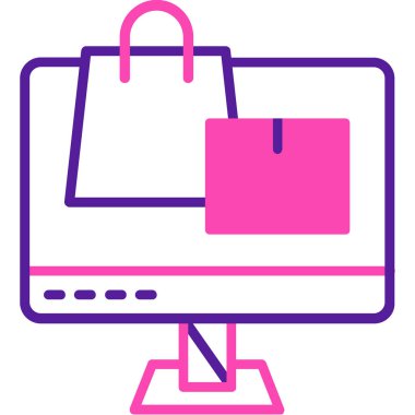 Alışveriş. Web simgesi basit illüstrasyon