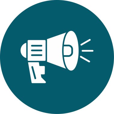 Hoparlör simgesi soyut arka grubunda izole edildi