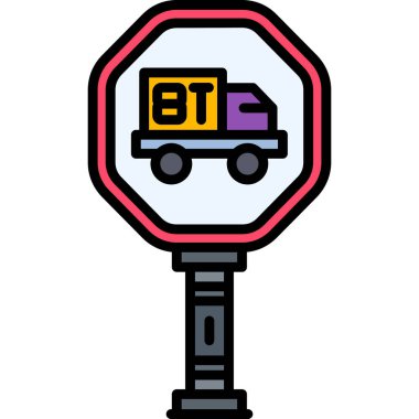 Otobüs. Web simgesi basit illüstrasyon