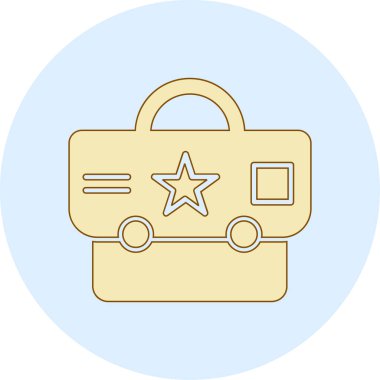 çanta simgesi vektör illüstrasyonu