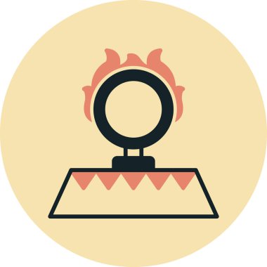 Yanan bir mumun vektör illüstrasyonu