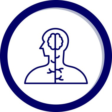 İnsan kafası simgesinin vektör illüstrasyonu