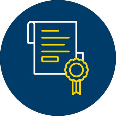 diploma simgesi, vektör çizimi